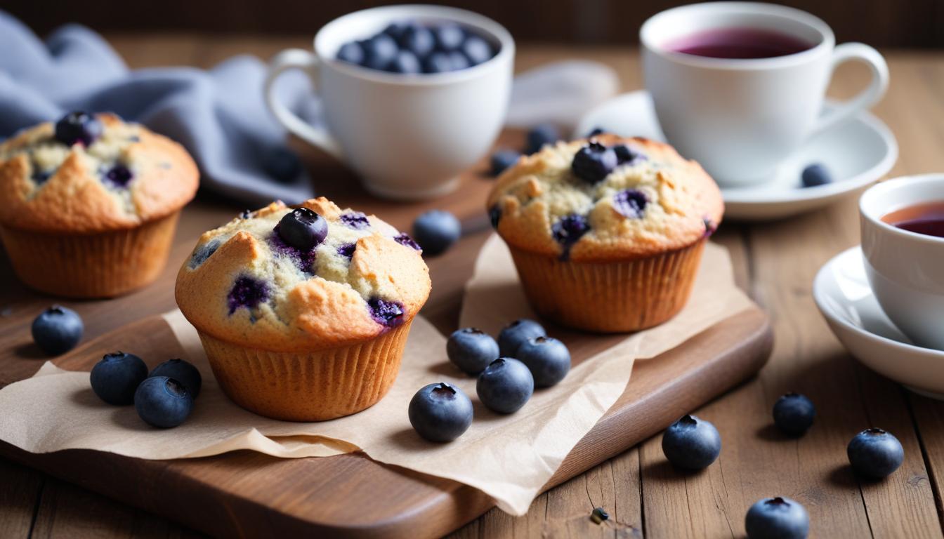 Süper Besleyici Yaban Mersinli Chia Muffinler