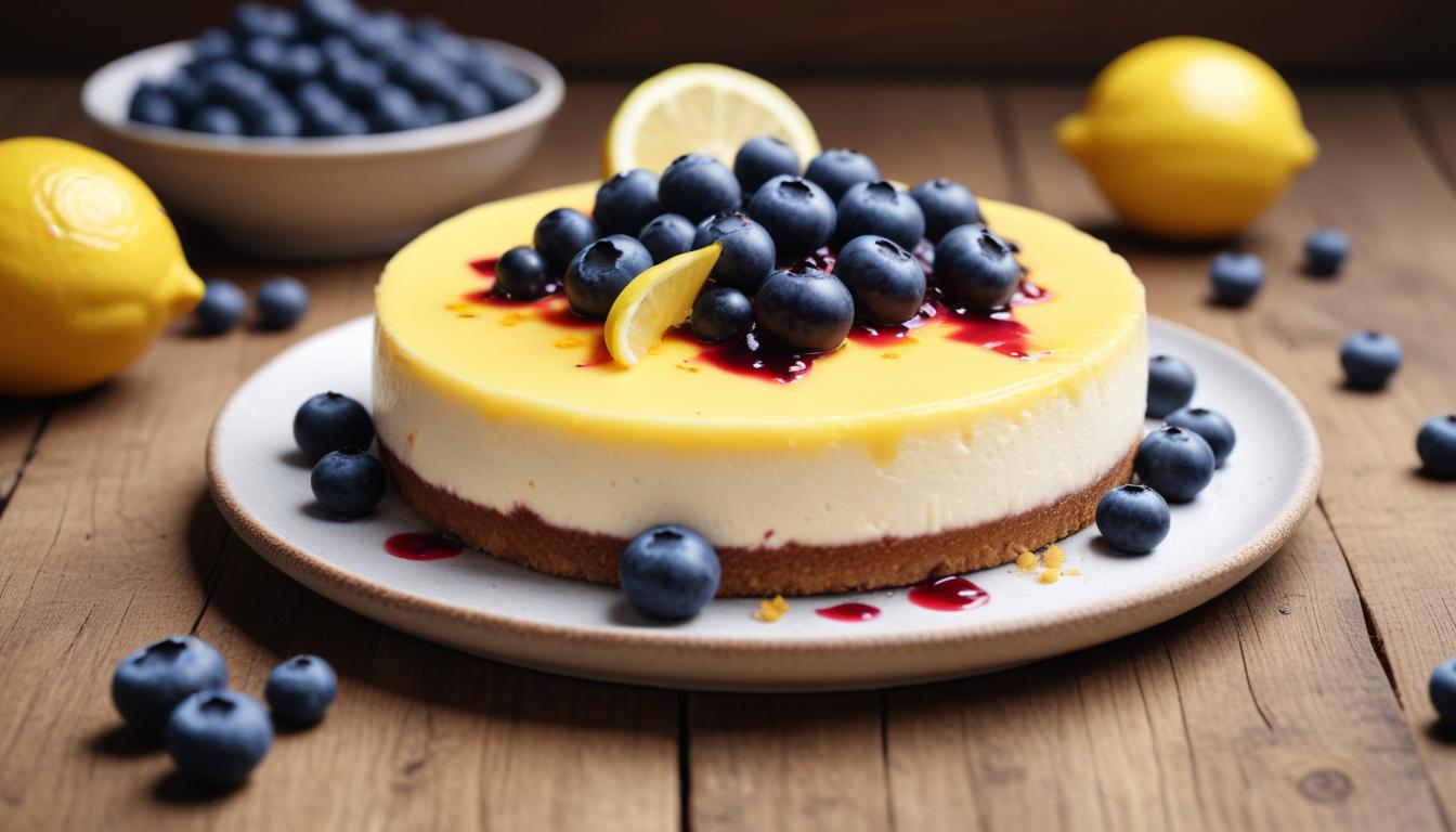 Limonlu ve Yaban Mersinli Cheesecake