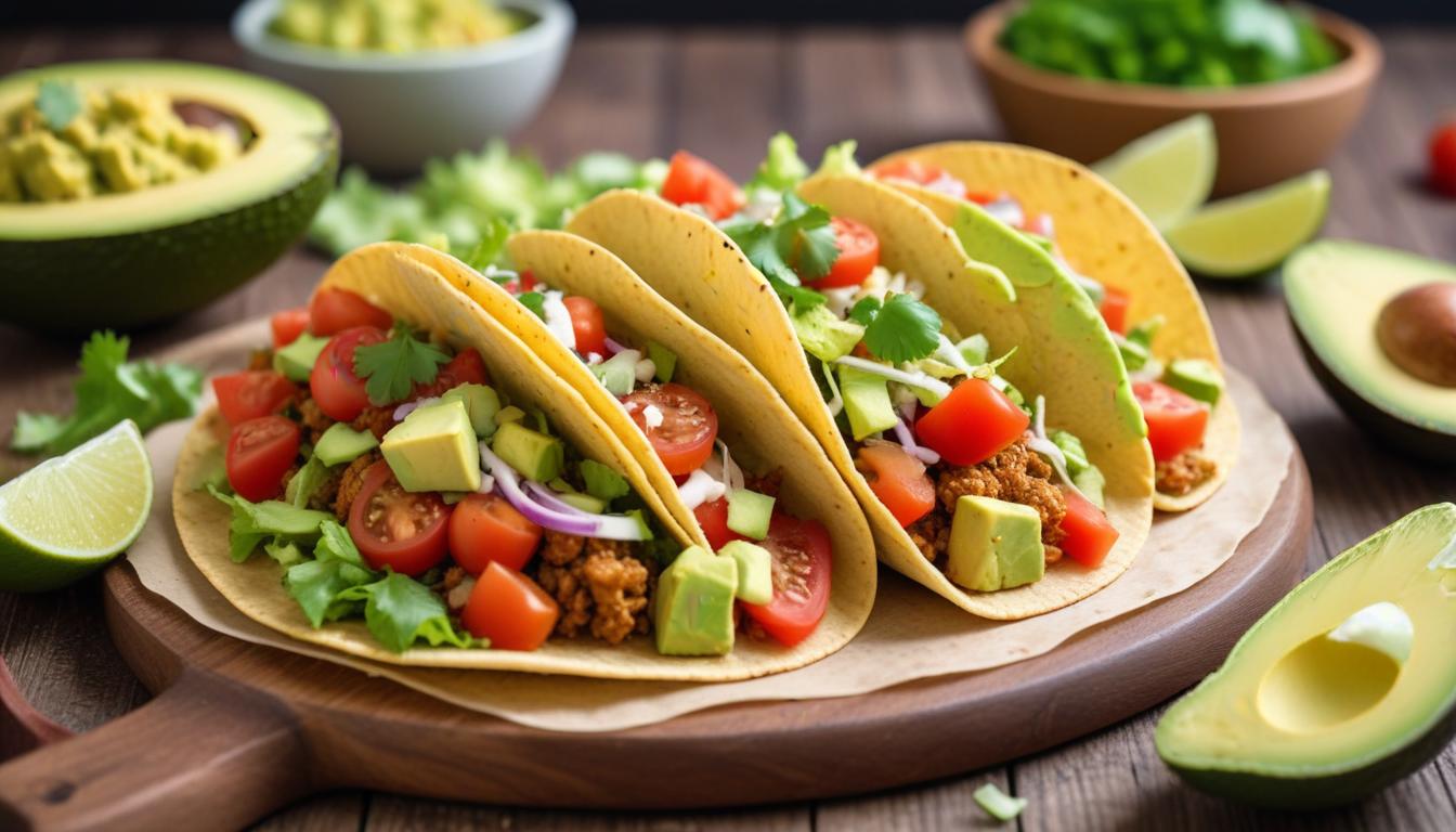 Taze Avokado ve Limonlu Vegan Taco Dolgusu