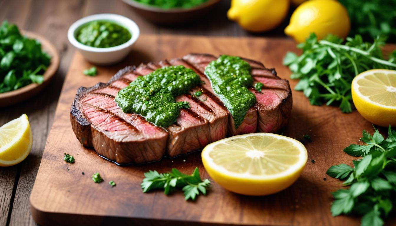 Chimichurri Soslu Lezzetli Biftek