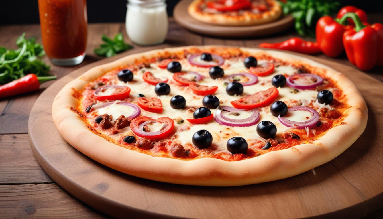 Baharatlı Bol Malzemeli Pizza